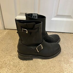 Frye Engineer boots, women size 7.5 black